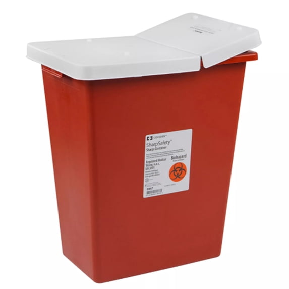 SharpSafety Sharps Container 18 gal. Horizontal Entry Case of 5