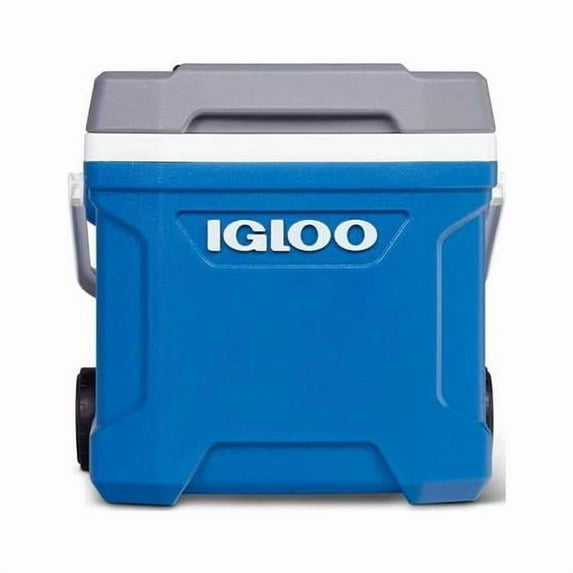 SharpTools 16 qt. Latitude 16 Roller Thermocooler with Locking Handle, Indigo Blue & Meteorite