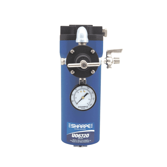Sharpe Mfg. Co. U06720 Air Control Unit, 1/2 in NPT Inlet, 1/4 in NPT Outlet Port, 120 cfm Filter/50 cfm Regulator, 5 micron