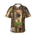 thumbnail image 1 of Sharpei Men'S 3d Print Casual Button Down Shirts, Novelty Hawaiian Short Sleeves 2xl, 1 of 7