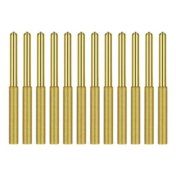 Sharpener  Chainsaw Sharpener Titanium Plated Burr Stone File  Sharpening Wheels For Chain Saw Stone Jewerly Wood 12 Pcs 7/32 Inch