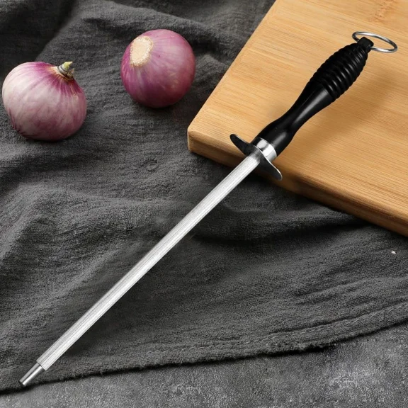 Sharpener Rod Professional Carbon Steel Knife Durable Knife Grinder with ABS Handle Sharpening Blade Rod Knife Kitchen Tool