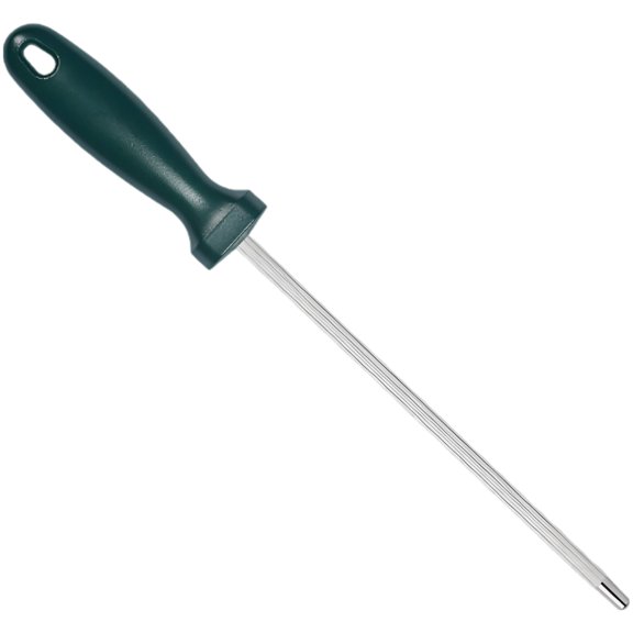 Sharpening Steel for Knives, 10.2 in / 26 cm Steel Knife Sharpener for Razor Sharp Edge Maintenance, 6.3 in / 16 cm Rod with Ergonomic Handle for Kitchen Professional Daily Use