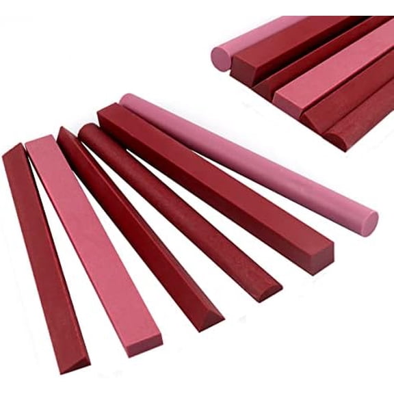 Sharpening Stone Set, 6pcs 3000# Ruby Whetstone Kit Small Fine Polishing Sharpener Stone for Sharpen Chisel Gouge,Knife and Bladed Cutting Tools, Variety of Shapes[Length:100mm(3.94Inch)]$$