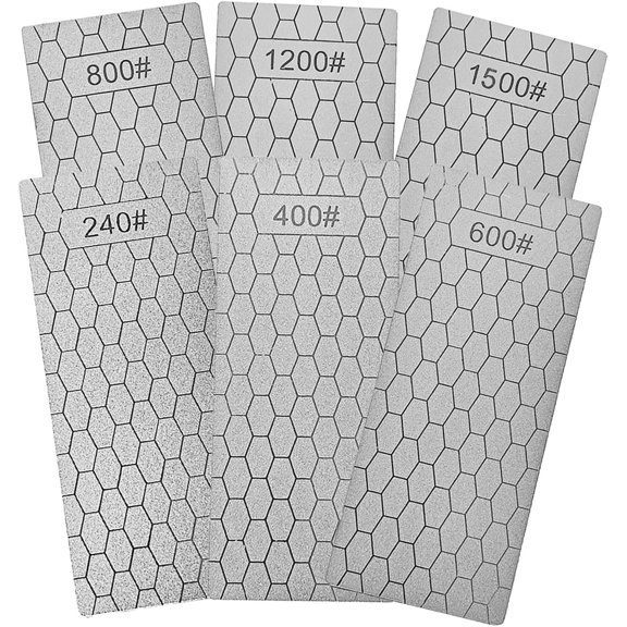 Sharpening Stone Set,  Lapping Plate Coarse/Medium/Fine Grit Sharpener,  Assistance Sharpener Angle Guide