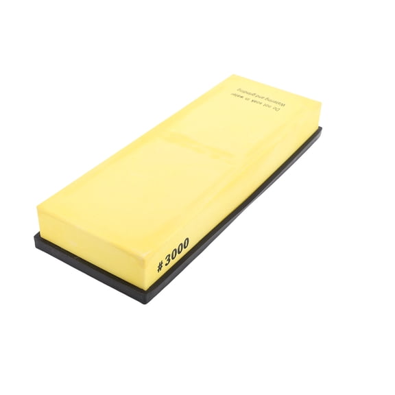 Sharpening Stone, Whetstone Honing Stone Yellow 3000 Grit Ultra Fine No Pre Soaking Required with Anti Slip Base for Kitchen Knives Scissors Chisels Axes