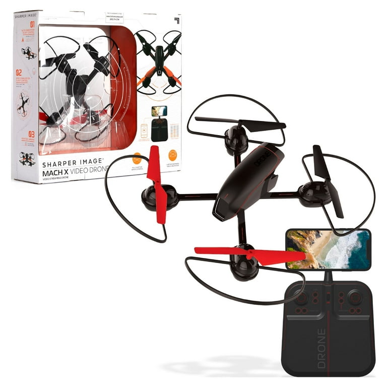 Sharper Image® 10 Mach X Drone with Streaming Camera, 2.4 GHz,  Auto-Orientation Control 