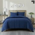 thumbnail image 1 of Sharper Image 3-Piece Navy Down Alternative Comforter Set, Full, 1 of 5