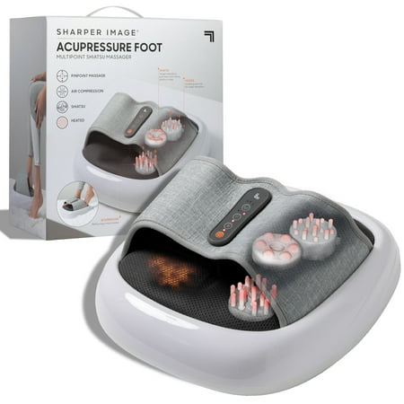 Sharper Image® Acupressure Foot Multipoint Shiatsu Massager, with Soothing Heat And Reflexology Micro Nodes