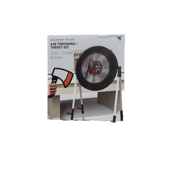 Sharper Image Axe Throwing + Target Set - Indoor & Outdoor Fun Game
