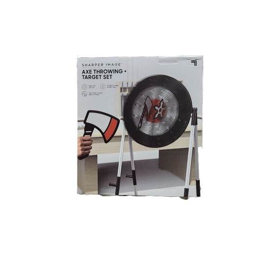 Sharper Image Axe Throwing + Target Set - Indoor & Outdoor Fun Game