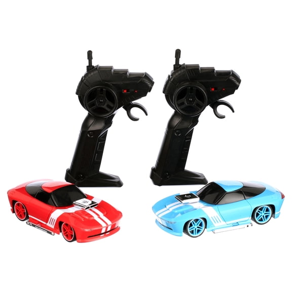 Sharper Image Body Shop Remote Control Demolition Car for Children, 2 Pack - Blue/Red