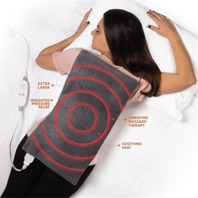 Sharper Image Calming Heat Massaging Heating Pad