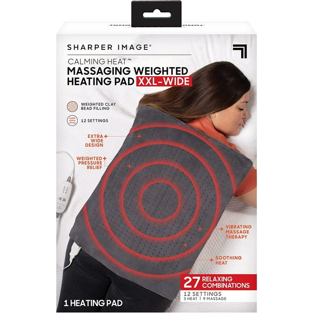 Sharper Image Calming Heat XXLWide, Extra Large Vibrating Body