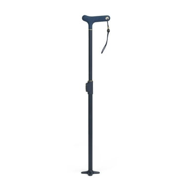 Sharper Image® Deluxe Cane, Extra-Tall Adjustable Design up to 42 in, 350 lb Weight Capacity, Quad-Tipped Stability Base, Comfort Grip Handle