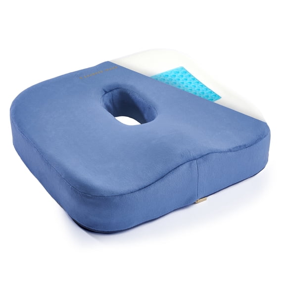 Sharper Image® Coccyx Seat Cushion, Cooling Gel Memory Foam, Extra Large, Non-Slip