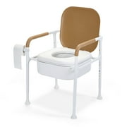 Sharper Image Deluxe Commode, Bedside Toilet Chair, Portable Bathroom Aid, Toilet Safety
