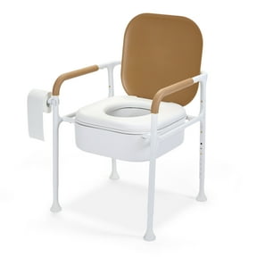Sharper Image Deluxe Commode, Bedside Toilet Chair, Portable Bathroom Aid, Toilet Safety