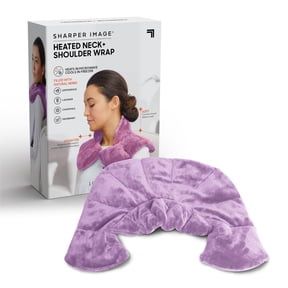 Sharper Image Hot & Cold Herbal Aromatherapy Soothing Neck & Shoulder Plush Wrap Pad, Lavender