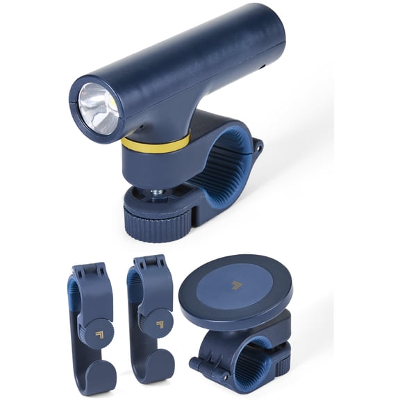 Sharper Image Mobility Accessories Bundle - LED Flashlight, Phone Mount, & Walker/Wheelchair Hooks
