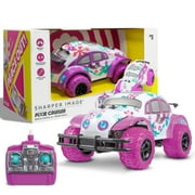 Sharper Image® Pixie Cruiser Pink and Purple RC Remote Control Car Toy for Girls with Off-Road Grip Tires Princess Style Big Buggy Crawler
