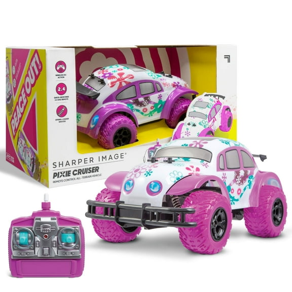 Sharper Image Pixie Cruiser Pink and RC Remote Control Car, Pink & White Floral
