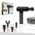 thumbnail interactive-video image 1 of Sharper Image® Powerboost® Deep Tissue Percussion Massager 3.0, 5 Attachments, 6 Speed Settings, Black, 1 of 14