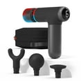 thumbnail interactive-video image 1 of Sharper Image® Powerboost® Pro+ Compact Hot & Cold Percussion Massager with Dual-Temperature Hot + Cold Massage Node, 6 Speed Settings, 4 Unique Attachments, Portable Design with Carrying Case, 1 of 12