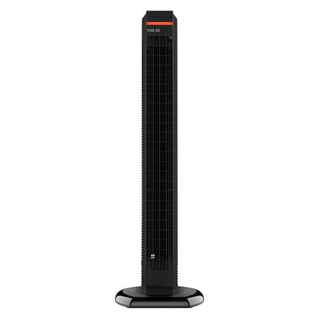 Sharper Image - RISE 40 Oscillating Tower Fan with Remote - Black