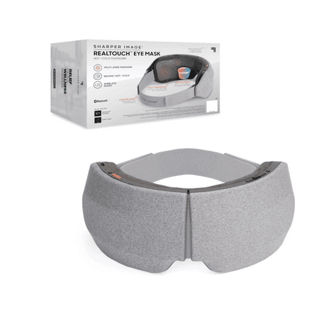 Sharper Image - RealTouch Eye Mask, Hot + Cold Massager - Gray