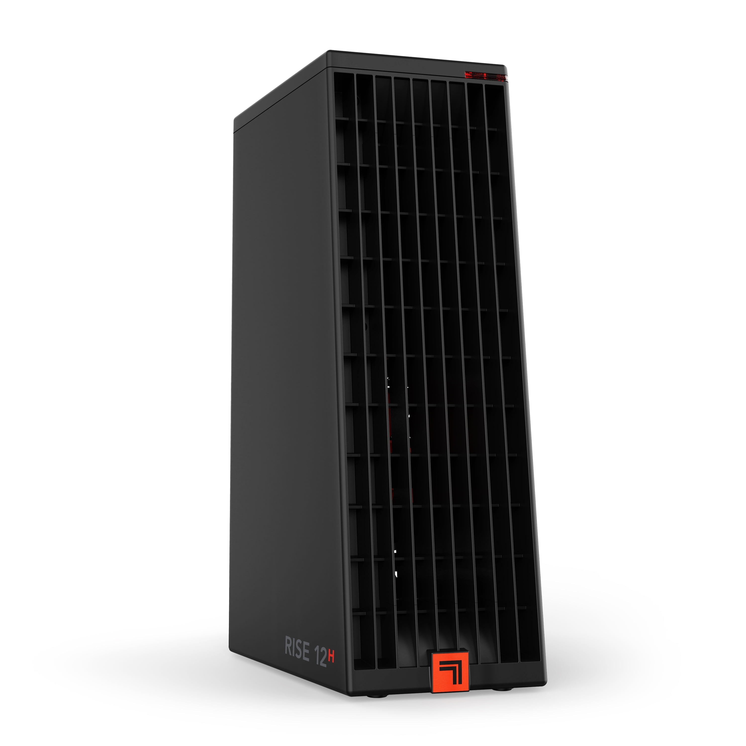 Sharper Image Rise 12H Personal Tower Heater, 2 Heat Settings, Black