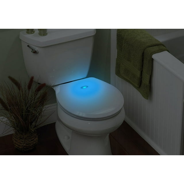 Sharper Image Round MotionActivated LED Nightlight Toilet Seat