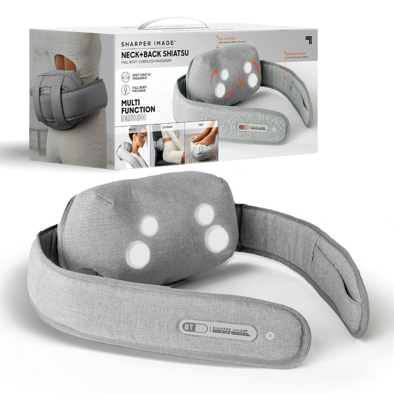 Sharper Image Heated Neck Back Massager Weighted Wrap Gray 1015847 - Best  Buy