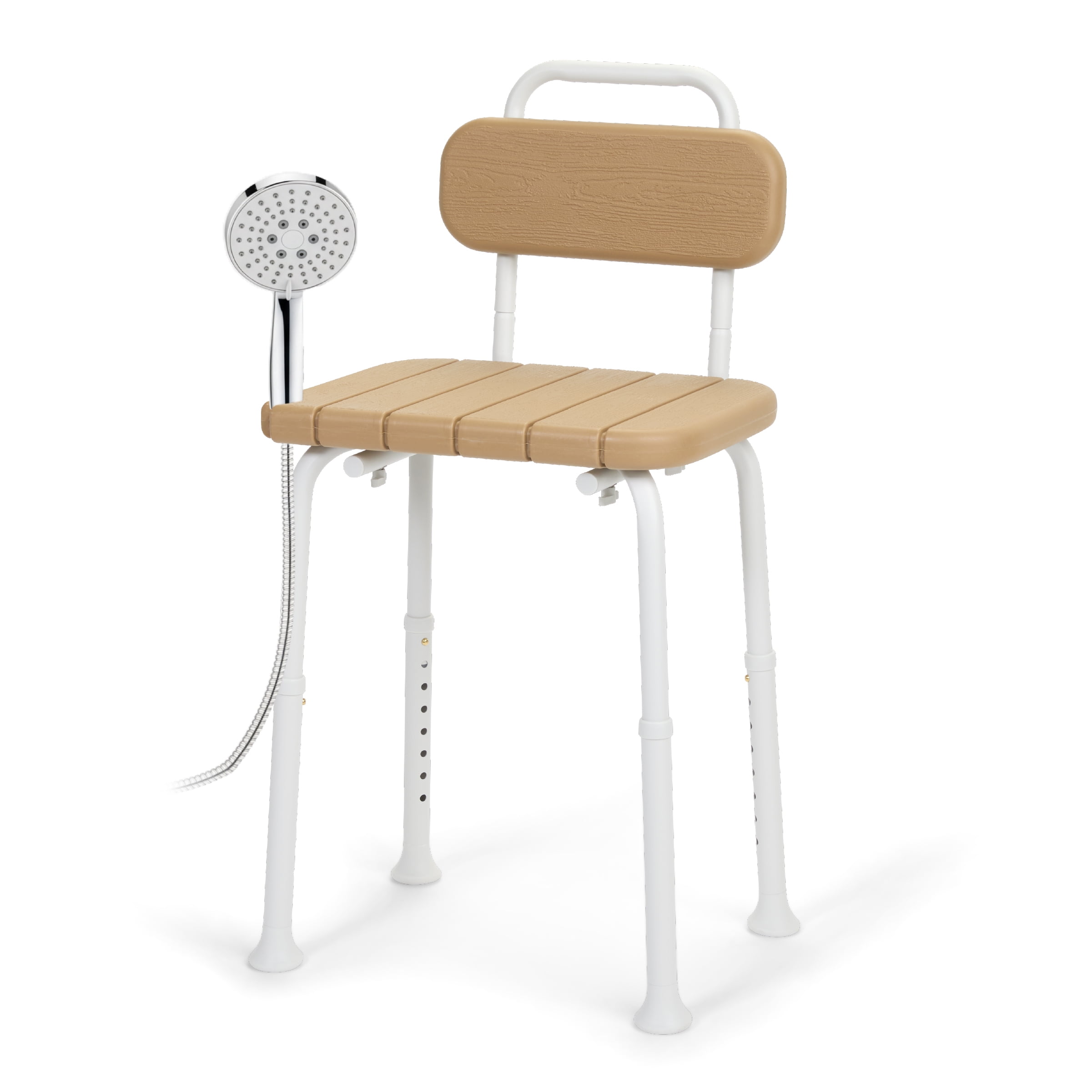 Sharper Image Deluxe Shower Chair, Bath Seat for Seniors, Shower Bench with Back, Bathroom Safety