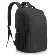 Sharper Image Signature Laptop Backpack, 35L Water Resistant Computer Bag for Work Business Travel, College School Back Pack Fits 16” Laptops, Black