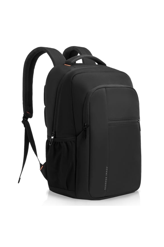 Signature Laptop Backpack, Water Resistant Computer Bag for Work Business Travel, College School Back Pack Fits 16” Laptops, Black