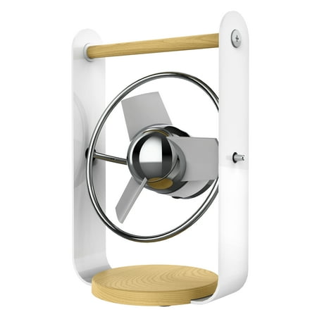Sharper Image Soft Blade Desktop Fan, White, 8 in, New