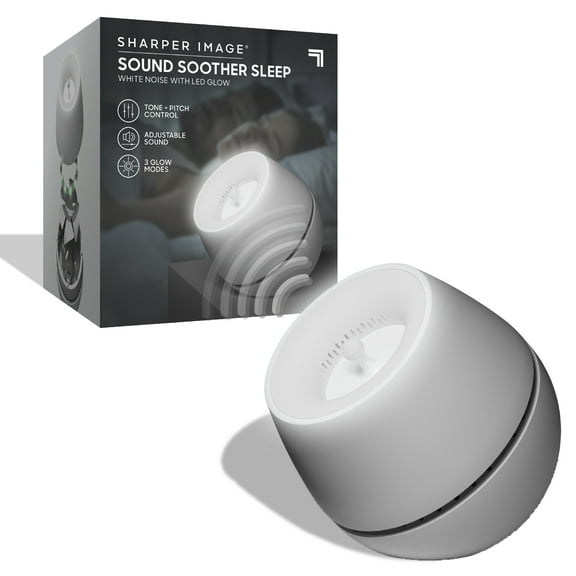 Sharper Image Sound Soother Wind, White Noise Machine with LED Glow