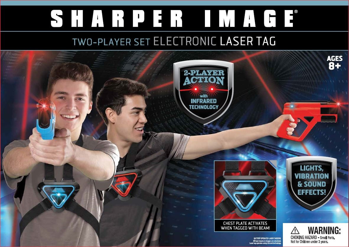 Sharper Image Two Player Laser Tag Game Set - Lights, Sounds, and