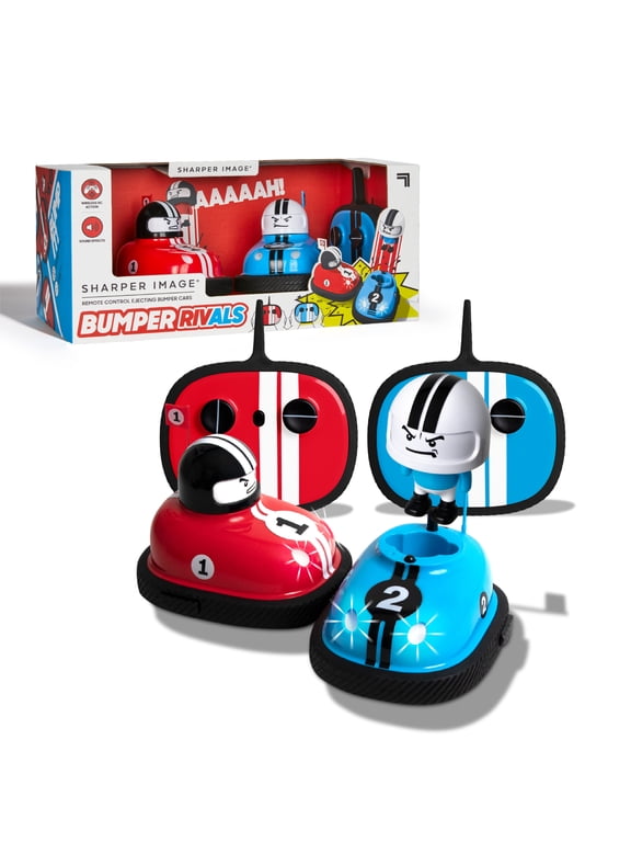 Toy RC Remote Control Ejecting Bumper Rivals with Includes Wireless Remote Control and Sound Effects, 6-pieces, Red and Blue, Age 8+