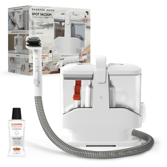 Sharper Image Spot Vacuum Compact Stain Cleaner – Portable Carpet & Upholstery Cleaner with Spray Trigger and 450W Motor