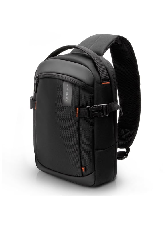 Venture Crossbody Sling Bag Backpack, Daypack Chest Bag w/ Adjustable Shoulder Strap for Outdoor Travel Hiking, Water Resistant, Black