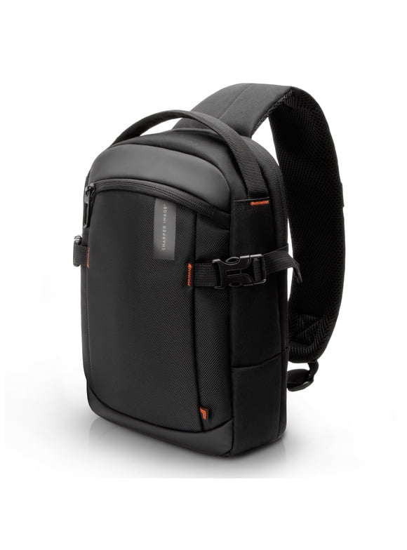 Venture Crossbody Sling Bag Backpack, Daypack Chest Bag w/ Adjustable Shoulder Strap for Outdoor Travel Hiking, Water Resistant, Black