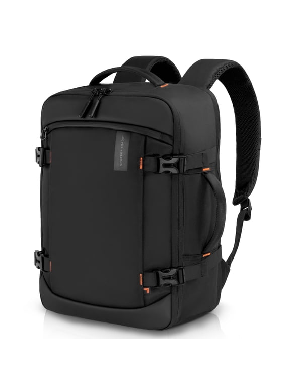 Venture Weekender Travel Laptop Backpack, TSA-Approved 23L Carry-On Bag Fits 17” Laptop, Water-Resistant, Black