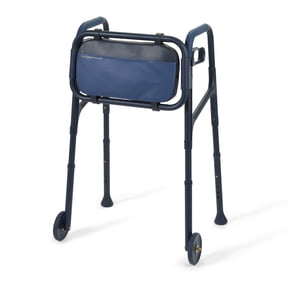 Sharper Image Deluxe Foldable Walker with 5-inch Wheels, Adjustable Height, 350 lb Capacity