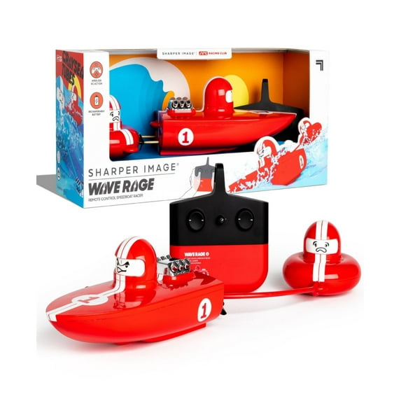 Sharper Image Wave Rage Remote Control Speedboat Racer - Red