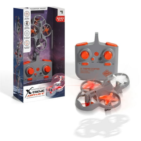 Sharper Image X-Treme Airwave 2.4 Ghz Long Range Wireless Control Drone, High-Performance Remote Control, 7-Piece, Grey, Age 8+