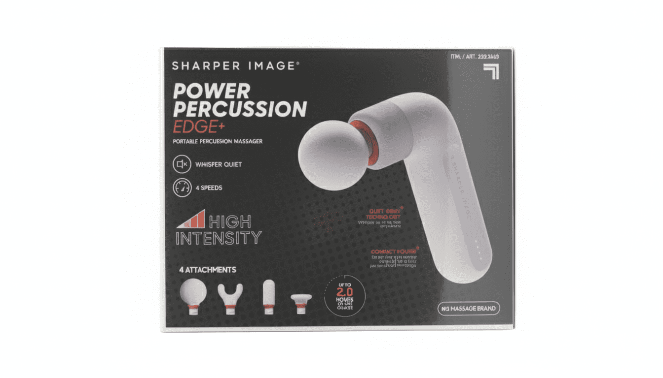 Sharper Image Power Percussion Edge+ Portable Percussion Massager