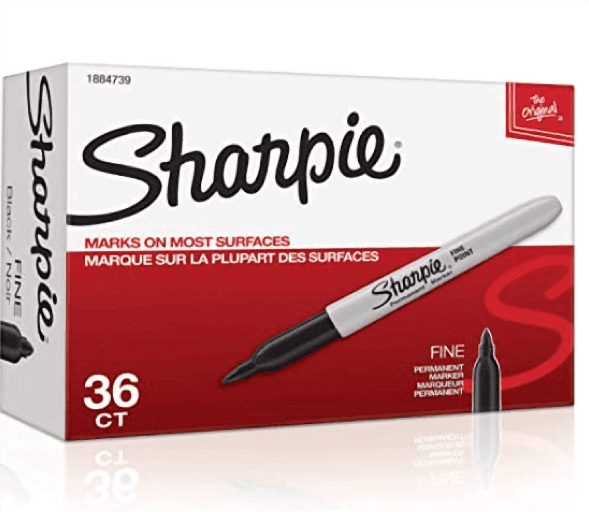 Sharpi.e Permanent Markers Pen, Fine Point, Black, 36 Count