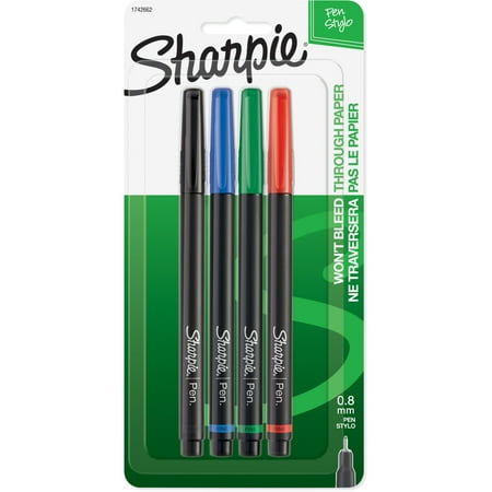 Sharpie 1742662 Pen Fine Point Pen, 4 Colored Pens